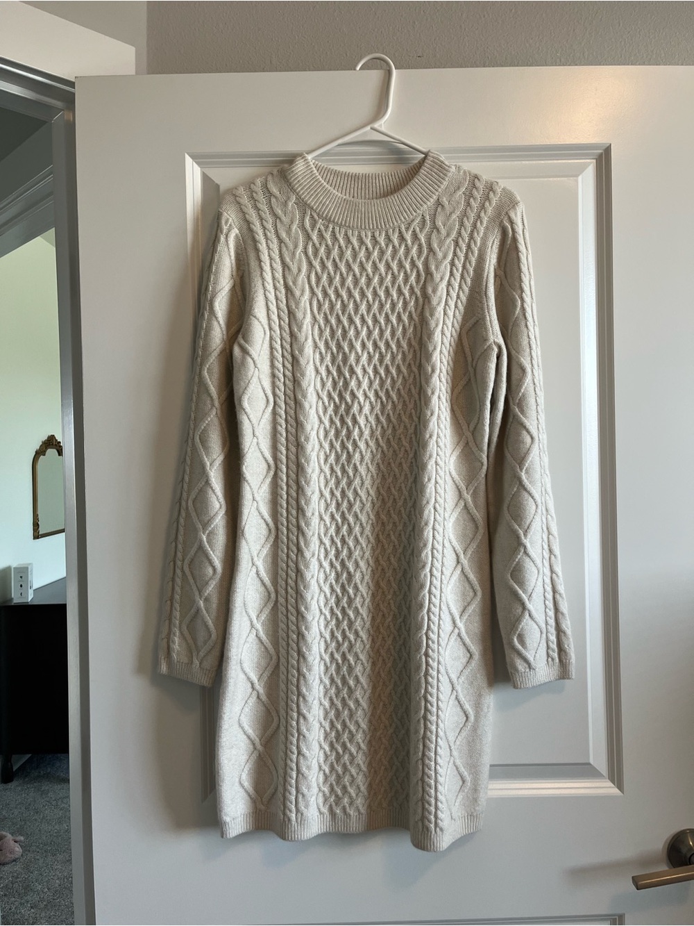 Cream colored knit dress. M.